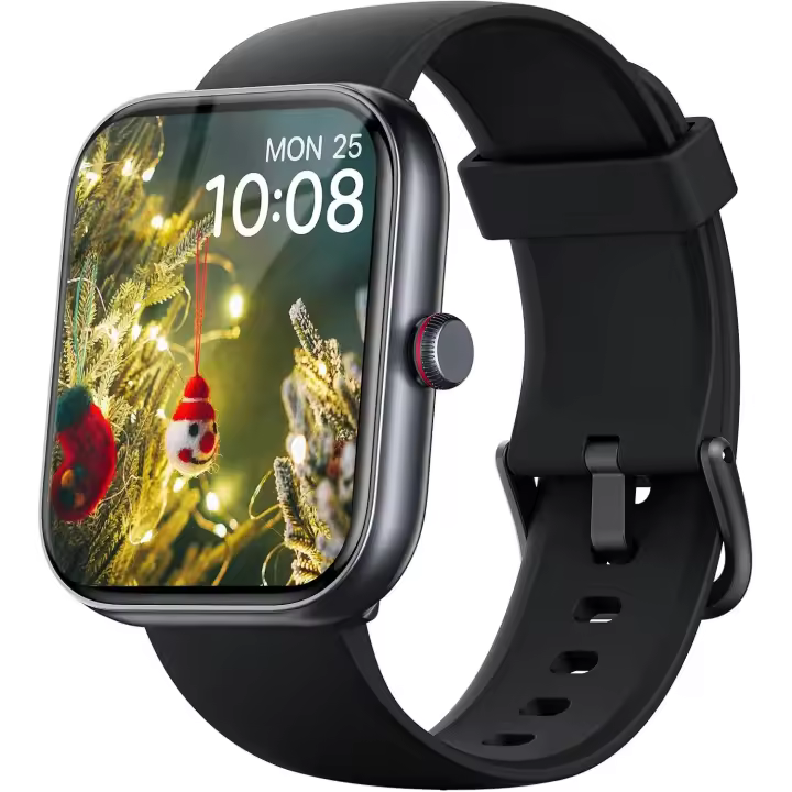 Reloj inteligente para hombres y mujeres con función de teléfono, Alexa integrada y voz con IA - Negro - 1