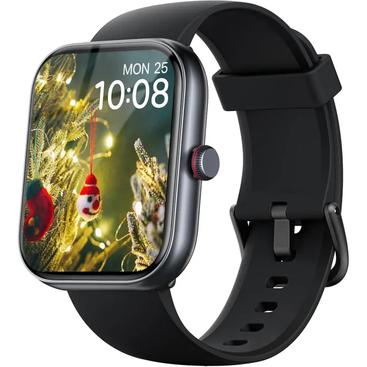 Reloj inteligente para hombres y mujeres con función de teléfono, Alexa integrada y voz con IA - Negro - 1