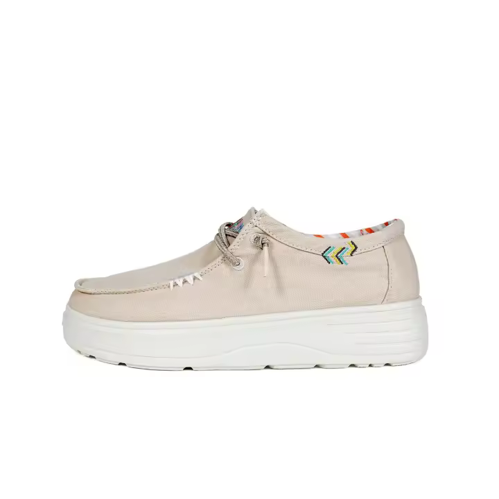 Natal Zapato Wallabi De Mujer De Algodon Walk In Pitas Beige - 1