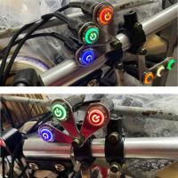 Luces De Manillar Para Motocicleta 12V LED Con Interruptor Antiniebla Impermeable Botón De Montaje Para Faros De Encendido Y Apagado - details 0