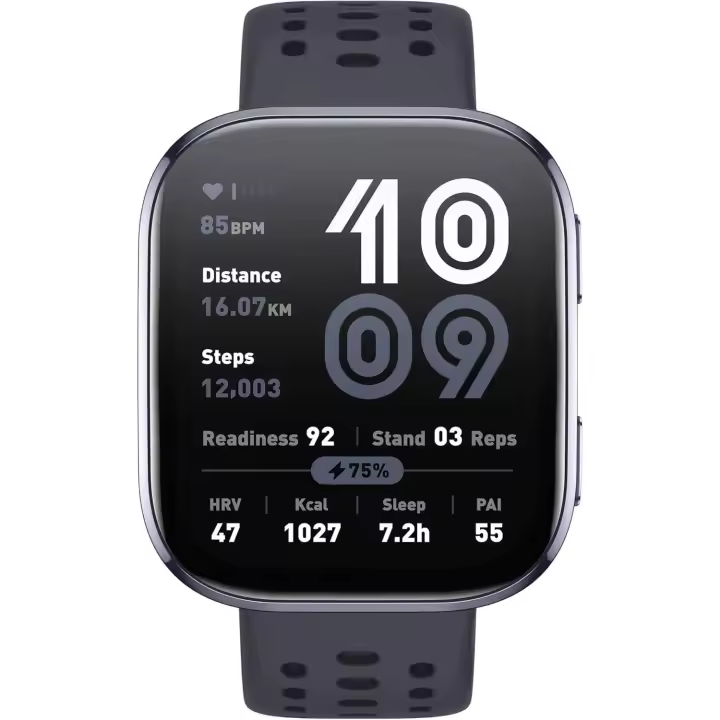 AMAZFIT Bip 6 Smartwatch 46mm, Batería 14 días, AMOLED 1,97", GPS con Mapas, IA, Llamadas Bluetooth, Seguimiento Salud y Sueño, 140+ Modos Deportivos, Resistencia al Agua 5ATM, Negro - 1