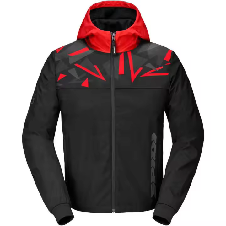 Chaqueta Spidi Hoodie Evo Sport Negro rojo - 1