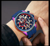Reloj De Pulsera Deportivo MINI FOCUS Rojo Para Hombres Lujo Cronógrafo Cuarzo Con Correa De Silicona Manos Luminosas Fecha Resistente Al Agua - details 15