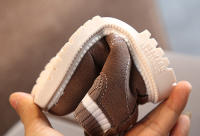 Botas De Invierno Para Niños Lona De Algodón Interior De Peluche Estilo Infantil Zapatos Para Niñas Y Niños Bebé Todoterreno Antideslizante Talla True round Toe Lazo De Cordón Material De Suela De Goma - details 17