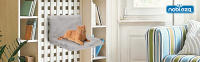 Nobleza Cama de Radiador para Gatos y Perros,Calentito Suave de Felpa Cama para Mascotas,con extraíble resistente y duradero marco de metal,Gris,48*30*25cm - details 2