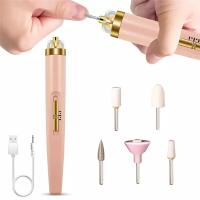 Herramienta De Manicura Eléctrica 5 En 1 Para Mujer Con Luz Portátil Mini Pulidora De Uñas Para Gel Y Maquillaje - details 7