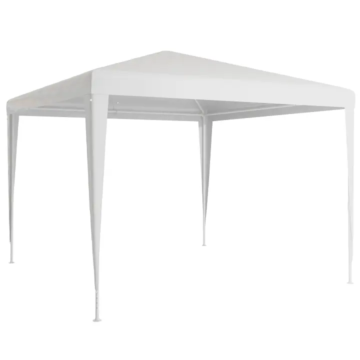 Outsunny Carpa Desmontable 3x3 m Cenador Pabellón de Jardín con 4 Orificios de Drenaje y Marco de Metal Gazebo para Terraza Patio Exterior Camping - 1