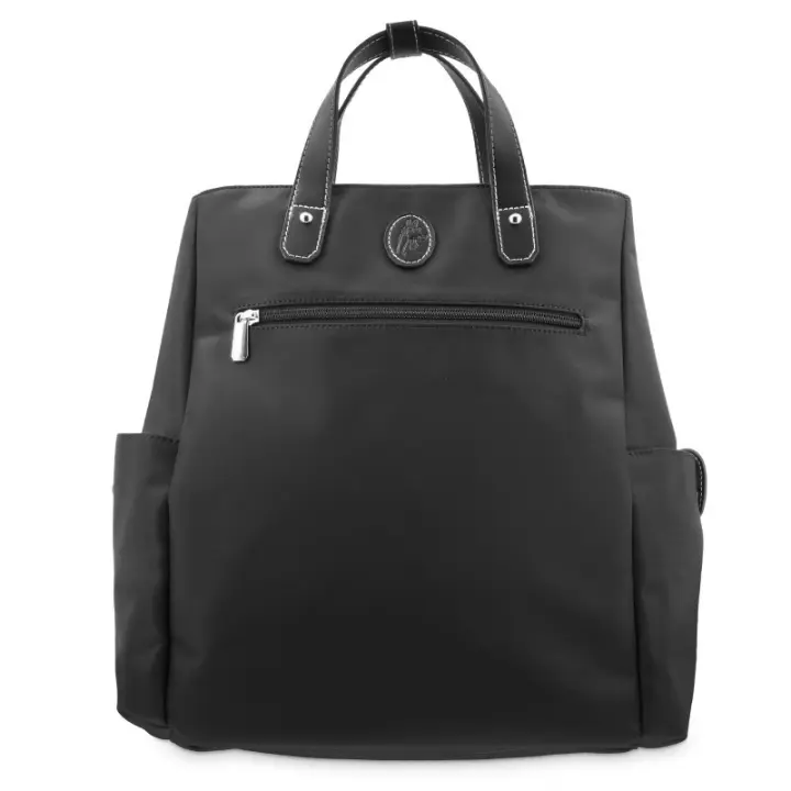 EL POTRO: MOCHILA/BOLSO UNISEX DE LONA/PIEL 3710-PARIS-NEGRO El Potro - 1