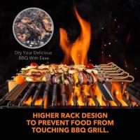Brochetas para barbacoa, brochetas de kebab, tenedores para barbacoa, brochetas de metal para barbacoa - details 2