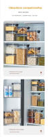 Caja De Almacenamiento De Alimentos Plástica Sellada Para Cereal Caramelo Frutas Desechables Con Tapa Refrigerador Organizador De Cocina - details 13