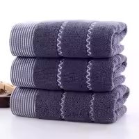 Juego De Toallas De Algodón Bordadas 3 Piezas 35x75cm 70x140cm Toallas De Baño Geométricas Para Mano Rostro Y Ducha Toallas De Baño - details 3