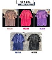 Camiseta Vintage Lavada Para Hombre Verano Estilo Hip Hop Streetwear Impresión De Anime JoJo Bizarre Adventure Algodón Casual Manga Corto - details 7