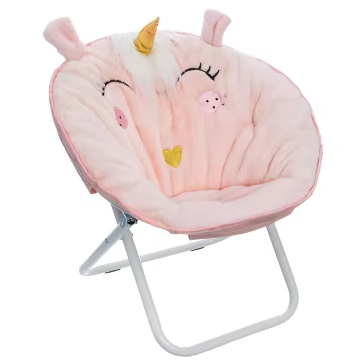 Atmosphera Unicorn Sillón Plegable Tela Rosa Hierro/Polietileno 50x55cm - 1