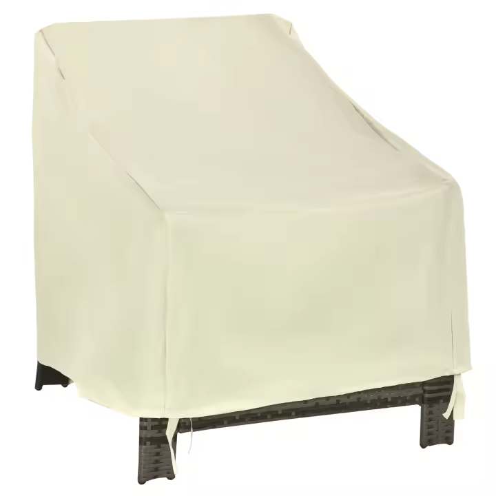 Outsunny Funda Protectora para Sillas Cubierta de Muebles Sillón Impermeable Exterior Jardín Protección contra Lluvia y Sol 68x87x77cm 600D Tela Oxford - 1