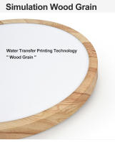 Lámpara De Techo LED Moderna Con Patrón De Madera Dorado Tres Colores Para Iluminación Doméstica Cocina Dormitorio Baño - details 4