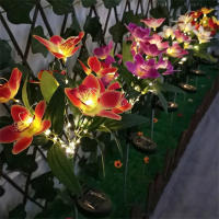 Lámpara De Jardín Solar LED Para Orquídeas Impermeable Decoración De Navidad Y Fiesta Para Aisles Corredores De Villa Y Jardín - details 14