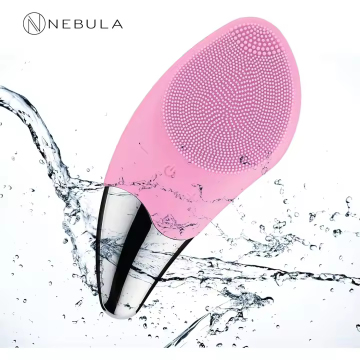 Cepillo de limpieza facial de silicona con cabezal de fregado suave, cuidado de la piel sónico de 6 velocidades y exfoliación, reduce los brotes de acné, elimina los puntos negros, exfolia - 1