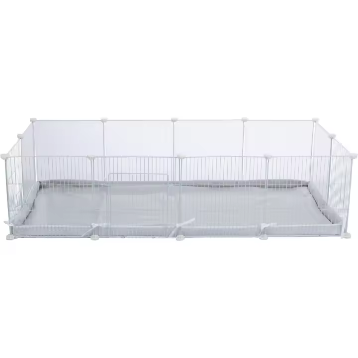 Trixie Recinto Interior Blanco para Perros y Conejos - Ampliable y Resistente a Mordeduras - 1