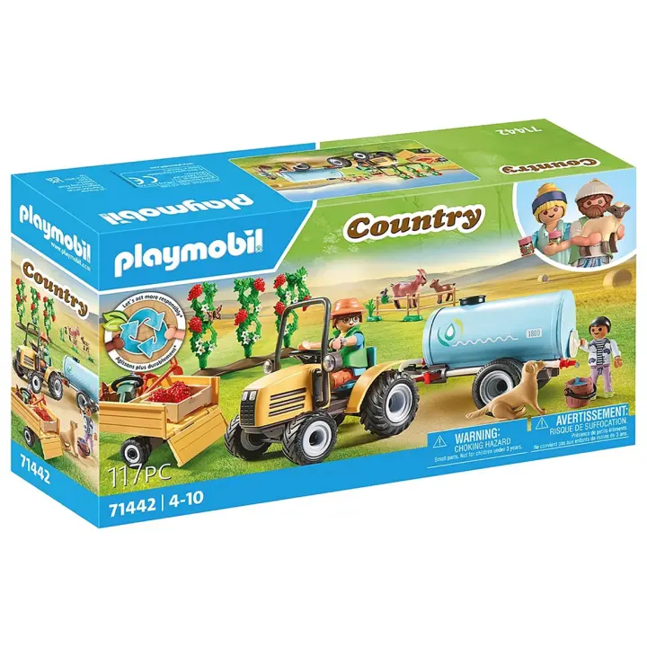 PLAYMOBIL COUNTRY - TRACTOR CON REMOLQUE Y CISTERNA, 71442, TIENDA CON LICENCIA OFICIAL - 1