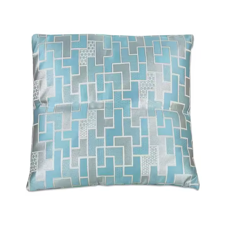 Cojín Satinado Azul Rectángulo con Relleno 400 Gramos Joelene - Decoración Hogar - 1