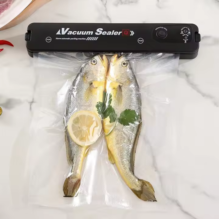 🎁【Detalles para Mamá】Selladora de vacío eléctrica, Almacenamiento de alimentos frescos, Sellado portátil de alimentos, 220V Ayudante de cocina al vacío, Envasadora automática de ingredientes - 1