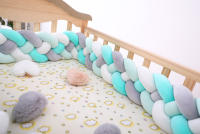 Protector de cuna para bebé, tejido a mano danés con trenza de cuatro hilos, anticolisión. - details 16