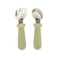 Cubiertos para bebe: Fácil Agarre, Antiasfixia, Acero Inoxidable y Silicona Alimentaria -Althea Living - details 0
