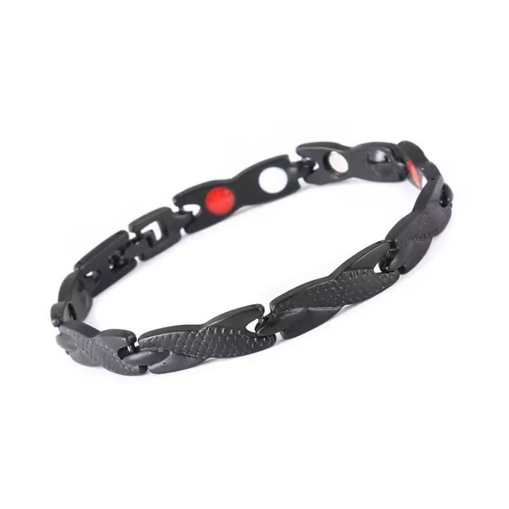 Pulsera Magnética Creativa Retro De Moda Con Patrón De Dragón 7mm Ajustable Para Parejas Metal Zinc Aleación Pulsera De Cadena Unisex - 1