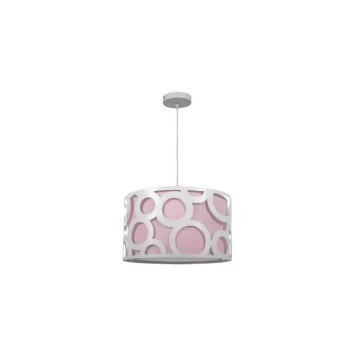 Fabrilamp - Colgante Orlando Rosa/blanco 1xe27 Regx30x30 Cm - 1