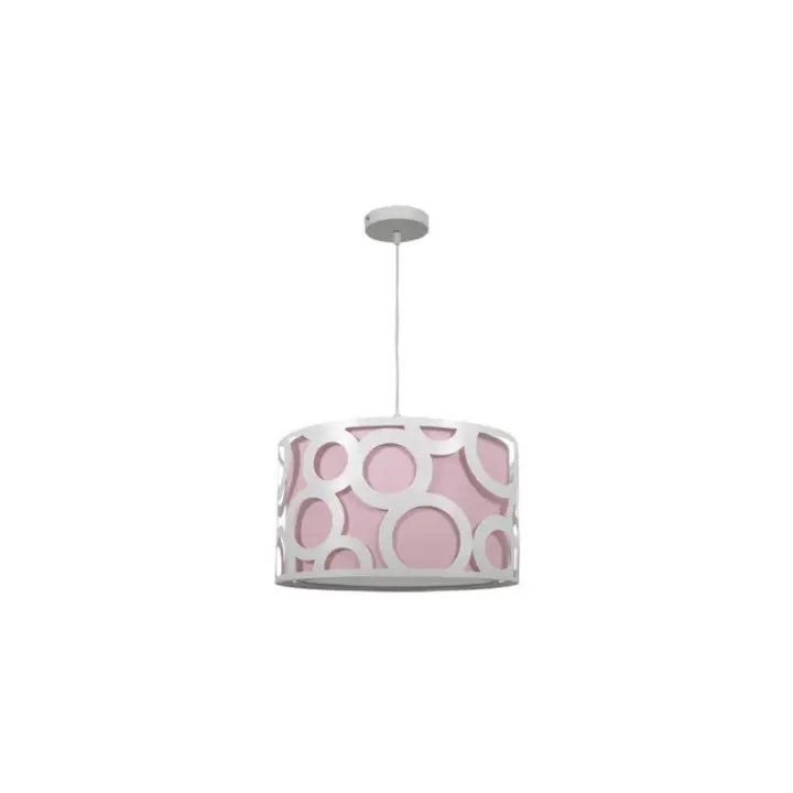Fabrilamp - Colgante Orlando Rosa/blanco 1xe27 Regx30x30 Cm - 1