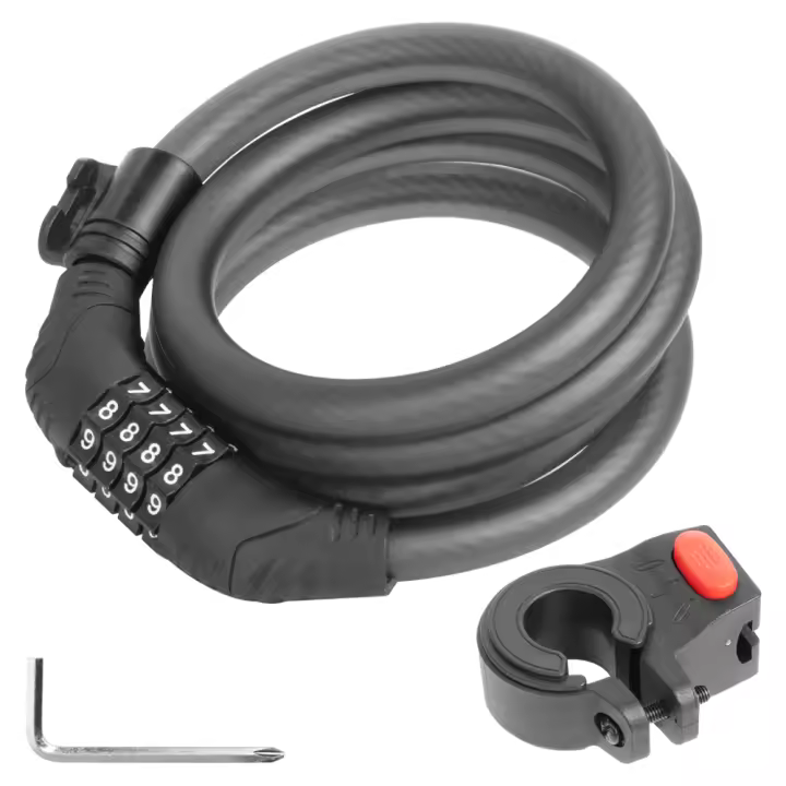 Cadena De Bloqueo Antirrobo Con Contraseña De 4 Dígitos Para Scooter Eléctrico Compatible Con Ninebot F20 F30 F40 Zero 8X 10X 11X Dualtron 1 2 G30 - 1