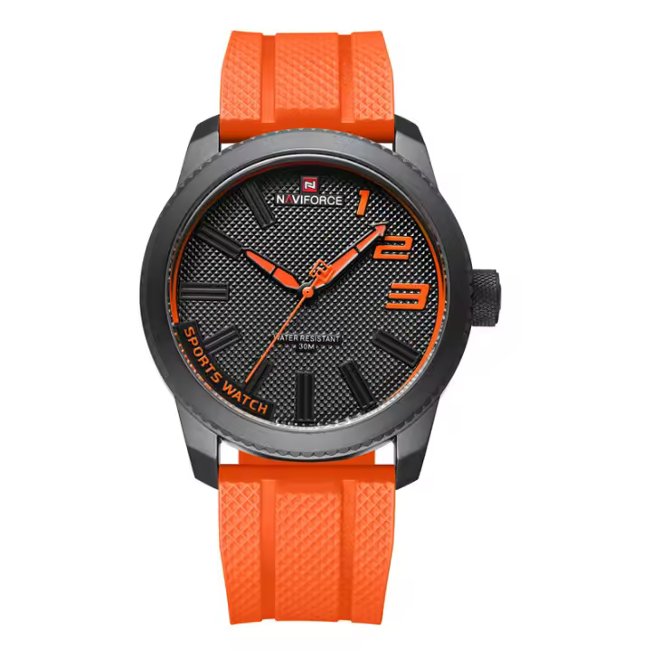 Reloj De Cuarzo NAVIFORCE De Lujo Para Hombre Con Correa De Silicona Resistente Al Agua 30ATM Reloj De Pulsera Deportivo Estilo Masculino - 1