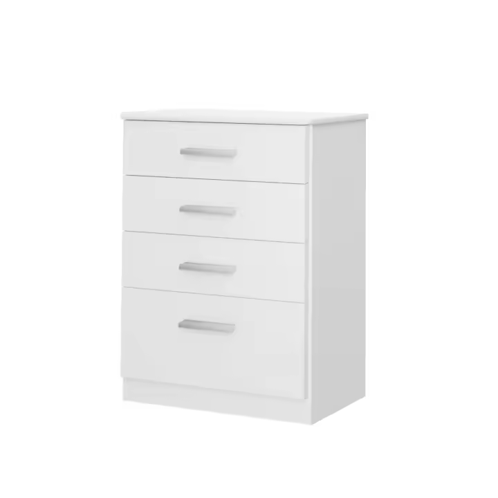 Buyqualia - Comoda para Dormitorio 4 cajones, Blanco Snow, 86x61x38 - 1