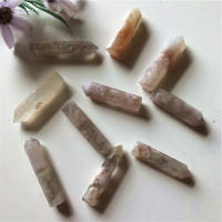1PC Torre De Cuarzo Hermoso De Rosa Natural Sakura Agate Punto De Energía Rosa Gemas Reiki Decoración Para El Hogar - details 3