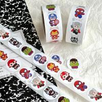 Nuevos 500PCS Pegatinas De Avengers Roll Estilo Kawaii Decorativas Para Niños Con Diseños De Hulk Iron Man Y Alliance MV Regalo Ideal - details 5