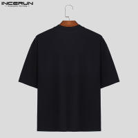 Camiseta De Hombre Estilo Casual INCERUN Con Diseño De Mochila Y Hebilla Manga Corta Patchwork S-5XL Para Verano - details 10