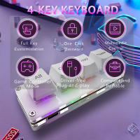 Mini Teclado Mecánico RGB Gaming Con 4 Botones De Selección Cut Copy Paste Macro Pad Ctrl a X C V Teclado Inalámbrico Para Desktop Y Laptop - details 5