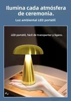 Lámpara De Mesa Retro LED Con Sensor Táctil Luz Nocturna De 3 Temperaturas De Color Forma De Hongos Para Decoración De Bar Y Restaurante Oficina Y Dormitorio - details 4