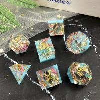 Molde De Dados Poliedros De Borde Afilado 7 Piezas Para Juegos De Mesa Molde De Silicona Para La Creación De Dados De Resina - details 2
