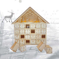 Calendario De Adviento De 24 Días Con Luz Y Cajón De Madera Decoración Para El Hogar Y Jardín Regalo Iluminado Para Niños Organizador De Caja De Dulces - details 4