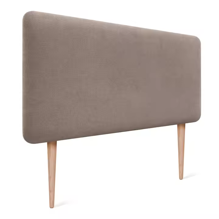 DHOME Cabecero Tapizado Liso Redondeado Tela con Patas para Pared Acústicos Cabeceros Absorbentes Cabezal Cama Colores - 1