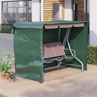 Outsunny Funda Protectora para Columpio Balancín de Jardín de 3 Plazas 215x155x150 cm Impermeable con Cremallera Cubierta de Muebles Exterior Antipolvo Antiviento - details 1