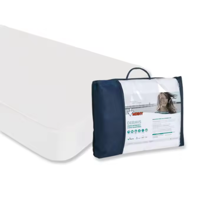 Protector Colchón Dermis Individual Transpirable Impermeable Antiácaros Suave Color Blanco - 1