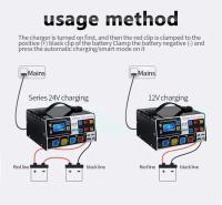 Cargador De Batería De Coche 300A Alta Potencia Cargador Rápido 12V/24V 220W Con Enchufe EU/US Inteligente Pulso Reparación De Batería - details 7