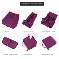 Mochila De Viaje Oxford Impermeable Y Duradera Plegable De Color Sólido Estilo Fashion Para Escuela Y Exterior - details 2