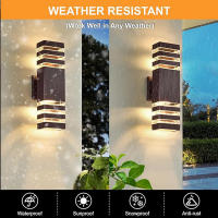 Lámpara De Pared Exterior LED IP65 Impermeable E27 Para Porche Puerta Frontal Jardín Estilo Moderno Soporte Para Bombilla Reemplazable - details 9