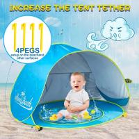 Tienda de playa para bebés, refugio solar con protección UV, juguetes infantiles para exteriores, casa de juegos, juguetes para niños - details 1