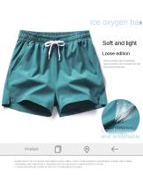 Shorts Deportivos Americanos Para Parejas Con Elasticidad Alta Pantalones Triples Rápidos Secado Entrenamiento Correr Fitness Verano Para Hombres - details 0