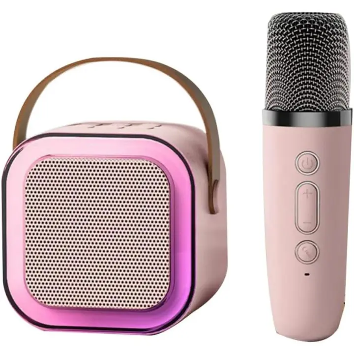 Máquina de Karaoke Portátil FGNS con Bluetooth 5.1, Micrófono Inalámbrico, Luces LED y Efectos de Voz para Fiesta en Casa, Ideal para Niños y Adultos - 1