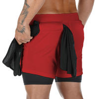 Shorts De Gimnasio Para Hombre 2 En 1 Secado Rápido Pantalones De Entrenamiento Deportivos Para Correr Y Jogging Estilo Skinny mid Waist Camuflaje Polyester Spandex - details 11